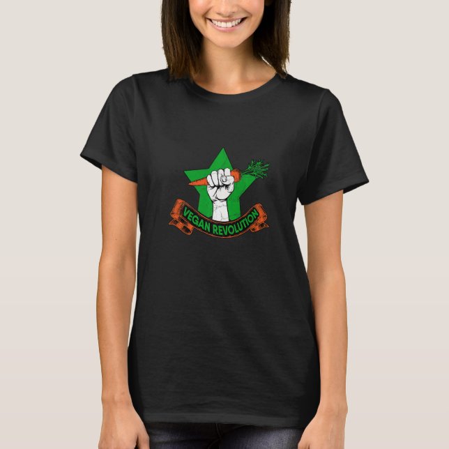 Camiseta Veganismo vegetal vegetariano de la Revolución Veg (Anverso)