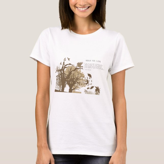 Camiseta Vegano - cita de Tolstoy (Anverso)