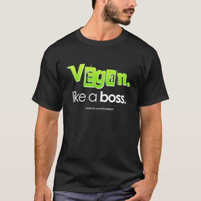 Camiseta Vegano. Como un jefe (Anverso)