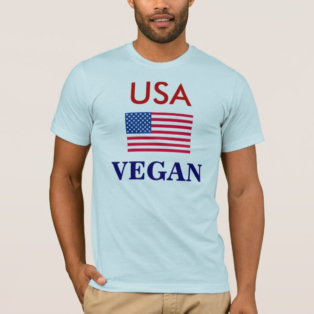 CAMISETA VEGANO DE LOS E.E.U.U. (Anverso)