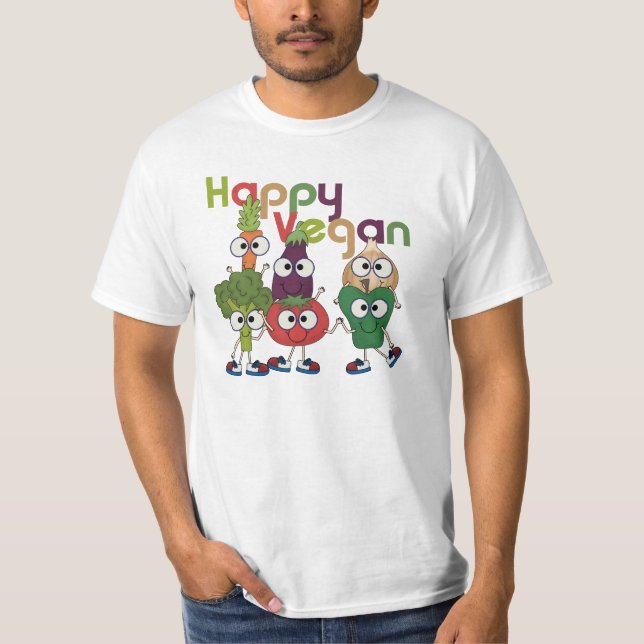 Camiseta Vegano feliz (Anverso)