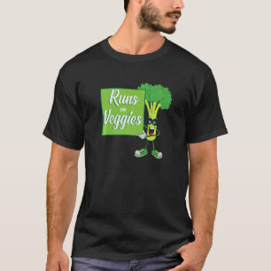 Camiseta Vegano Funciona Con Verduras Brócoli
