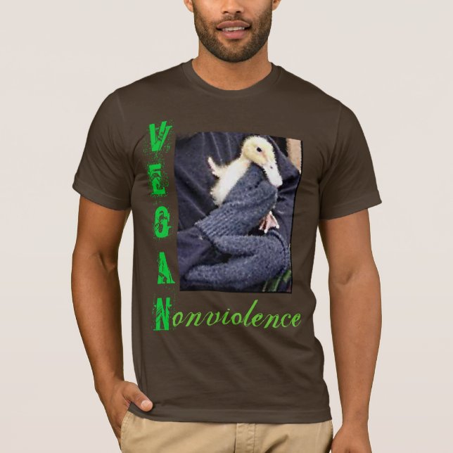 Camiseta Vegano = nonviolence (Anverso)
