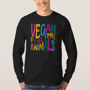 Camiseta Vegano Por Los Animales Viviendo una Vida Libre de