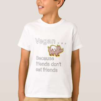 Camiseta Vegano - porque los amigos no comen a amigos