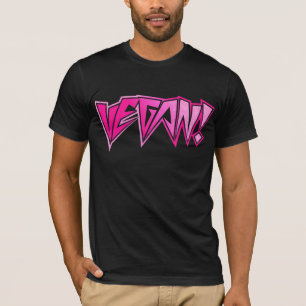 Camiseta Vegano rosado del eje de balancín