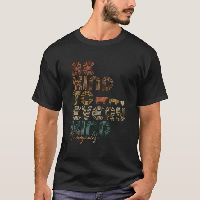 Camiseta Vegano Sé Amable Con Cada Especie (Anverso)