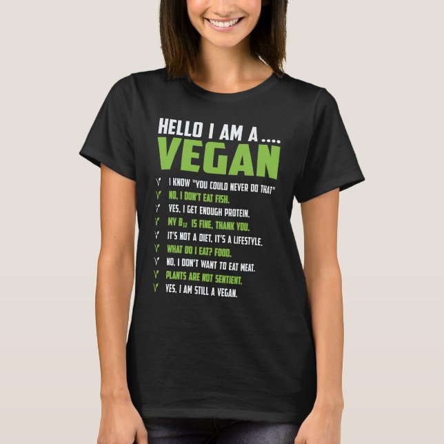 Camiseta Vegano Vegano  Decir  8 (Anverso)
