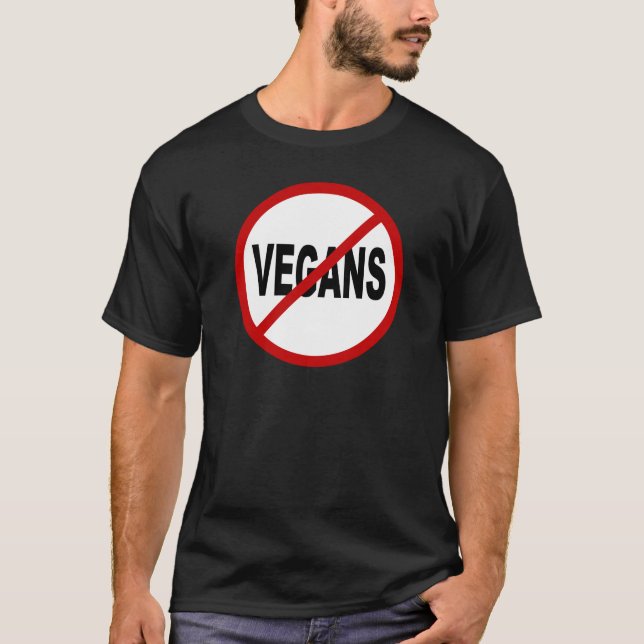 Camiseta Veganos del odio Vegans/No no prohibidos la (Anverso)