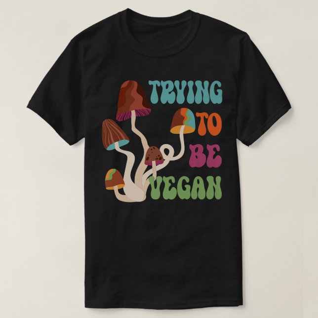 Camiseta Veganos divertidos, Vegetarianos Diseño Estilo 70  (Diseño del anverso)
