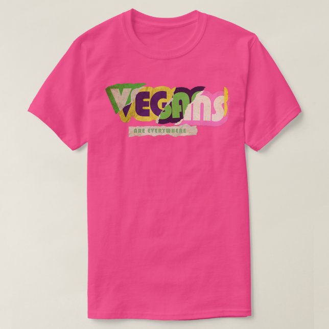Camiseta Veganos en todas partes vegetarianos (Diseño del anverso)