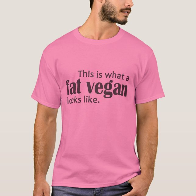 Camiseta Veganos gordos (grises) (Anverso)