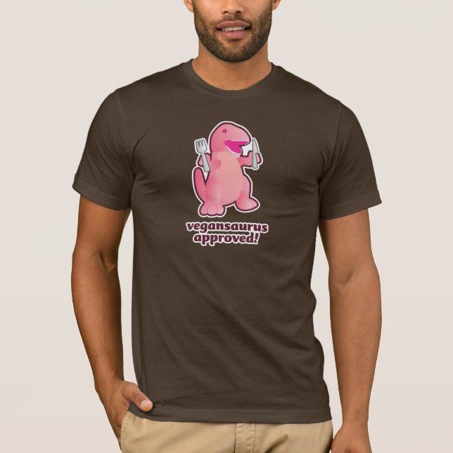 Camiseta ¡vegansaurus aprobado! logotipo (Anverso)
