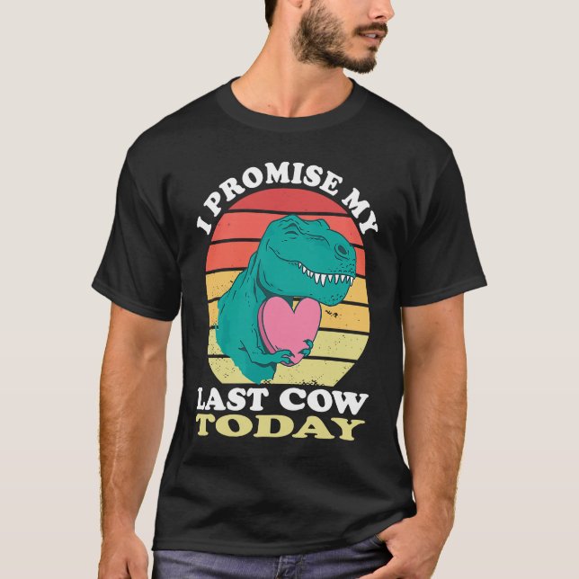Camiseta Veganto Saurus Cute Dino Heart Last Cow Herbivore (Anverso)