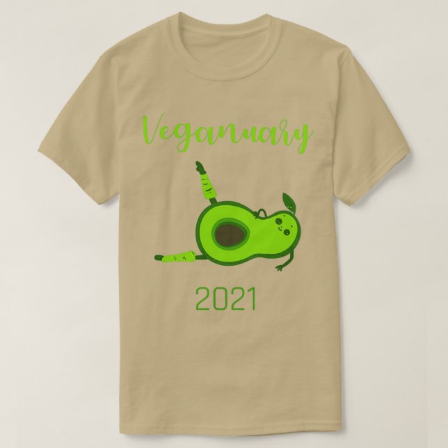 Camiseta Veganuario aguacate (Diseño del anverso)