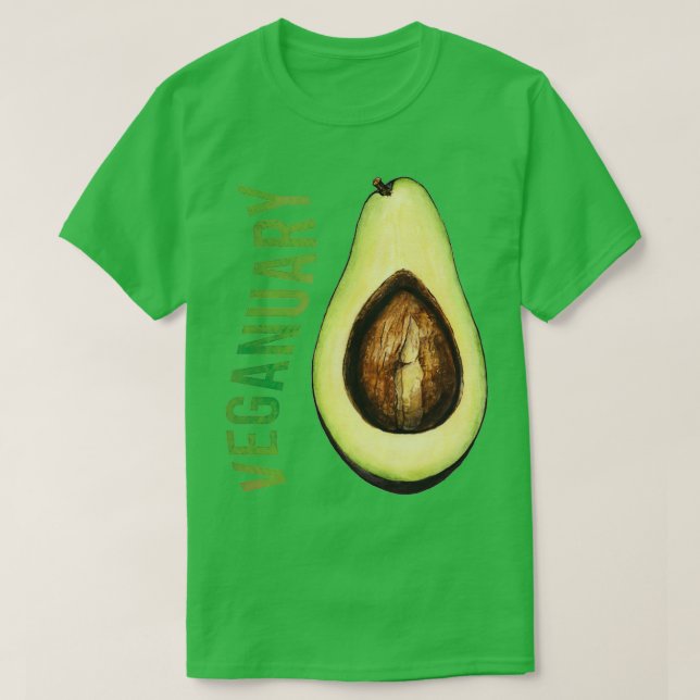 Camiseta Veganuario Aguacate Vegan (Diseño del anverso)