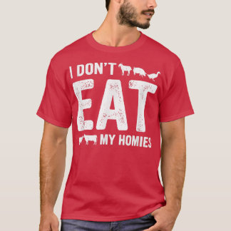 Camiseta Veganuario no me como a mi hogar mes vegetariano V