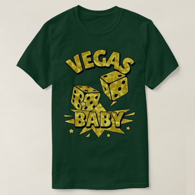 Camiseta VEGAS Baby Roll Los Dice Oro Citas De Las Vegas (Diseño del anverso)