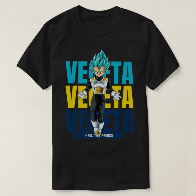 Camiseta Vegeta TShirtvegeta azul TShirtby nunca se enciend (Diseño del anverso)