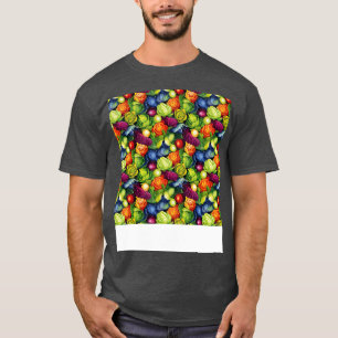 Camiseta Vegetable patrón sin foco Veggie Leafy Sala Verde
