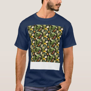 Camiseta Vegetable patrón sin foco Veggie Leafy Sala Verde