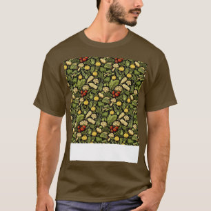 Camiseta Vegetable patrón sin foco Veggie Leafy Sala Verde
