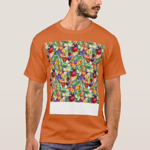 Camiseta Vegetable patrón sin foco Veggie Leafy Sala Verde