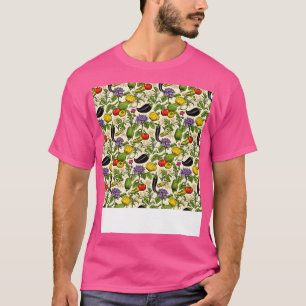 Camiseta Vegetable patrón sin foco Veggie Leafy Sala Verde