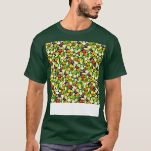 Camiseta Vegetable patrón sin foco Veggie Leafy Sala Verde