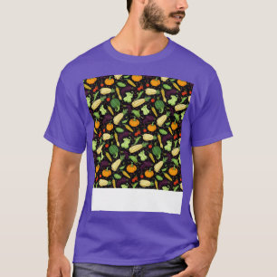 Camiseta Vegetable patrón sin foco Veggie Leafy Sala Verde