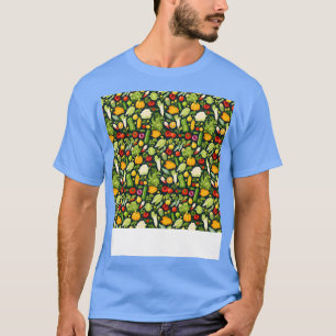 Camiseta Vegetable patrón sin foco Veggie Leafy Sala Verde