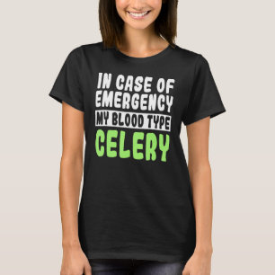 Camiseta Vegetación de Apio Vegetariano Tipo de Sangre Celu