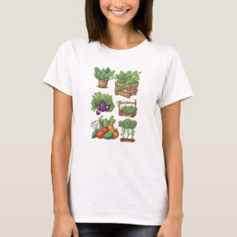Camiseta Vegetales 10 jardinería, regalo, verduras, jardine