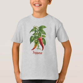 Camiseta Vegetales 12 pimientos, alimentos, verduras, veget