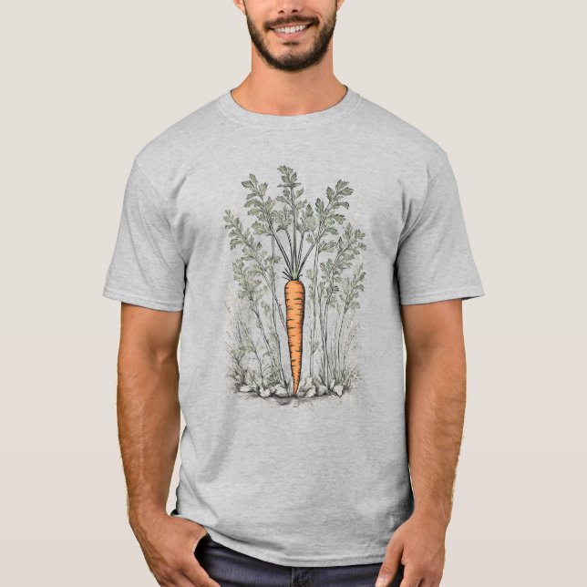 Camiseta Vegetales 21 zanahorias, verduras, jardinero, alim (Anverso)