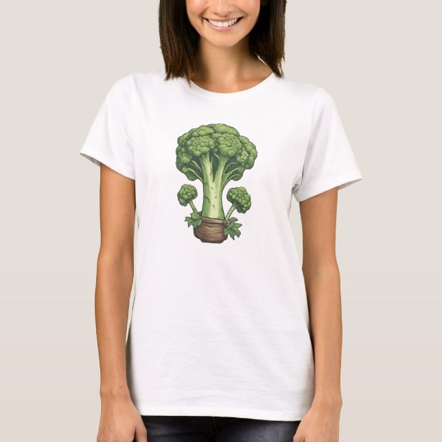 Camiseta Vegetales 3 brócoli, brócoli, verduras, jardín (Anverso)