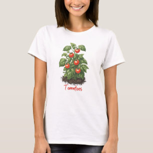 Camiseta Vegetales 8 tomates, fruta, jardinería, alimentos,