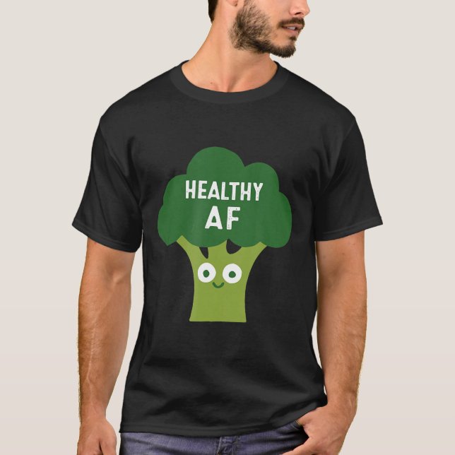 Camiseta Vegetales Af Saludables Broccoli Vegan O Vegetaria (Anverso)