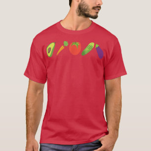 Camiseta Vegetales Aguacate Grarrot Cucumber Eggplant