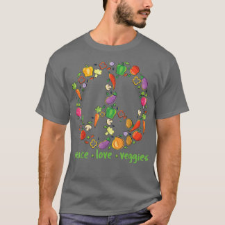 Camiseta Vegetales de amor por la paz Comer vegetales veget