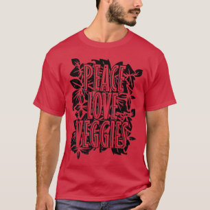 Camiseta Vegetales de amor por la paz, Vegan