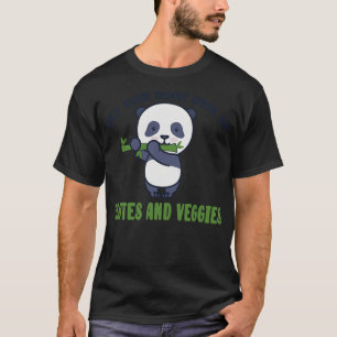 Camiseta Vegetales fluidos Cute Panda Vegan Bamboo Flute