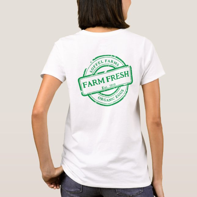 Camiseta Vegetales genéricos de granja personalizar Huevos  (Reverso)