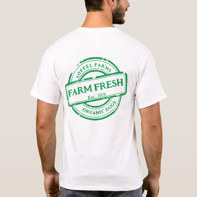 Camiseta Vegetales genéricos de granja personalizar Huevos  (Reverso)