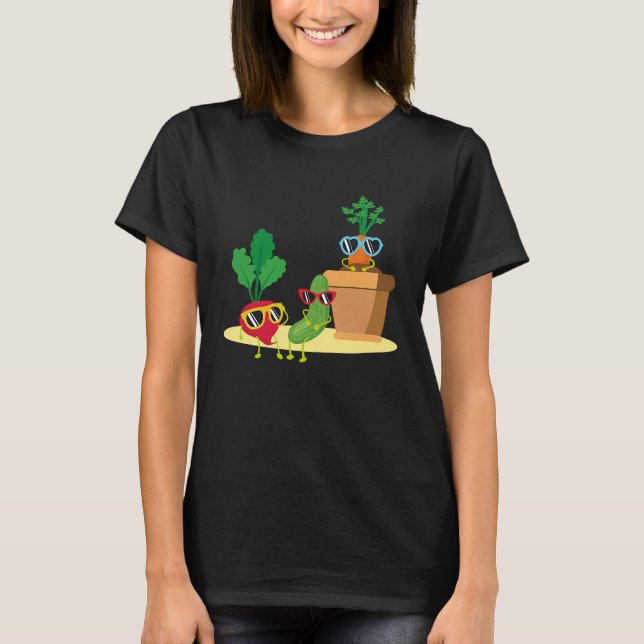 Camiseta Vegetales Guay Gafas de sol I Hortalizas de jardín (Anverso)