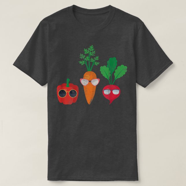 Camiseta Vegetales Vegetales Vegetales Vegetarianos Distr (Diseño del anverso)