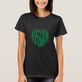 Camiseta Vegetales vegetarianos del corazón del vegan Gráfi