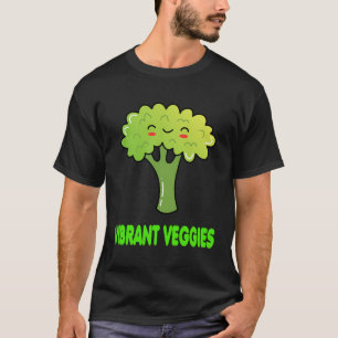 Camiseta Vegetales vibrantes Cute Funny Broccoli Vegan Desi