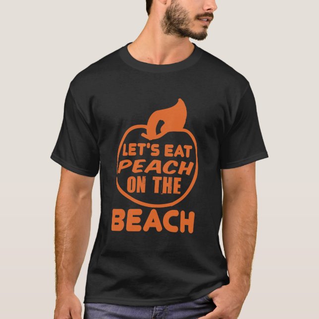 Camiseta vegetarian peach saying shirt (Anverso)