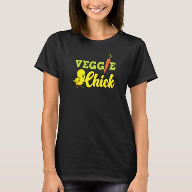 Camiseta Vegetarian Veggie Chick Vegan (Anverso)